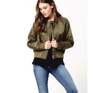 Free People midnight bomber jacket